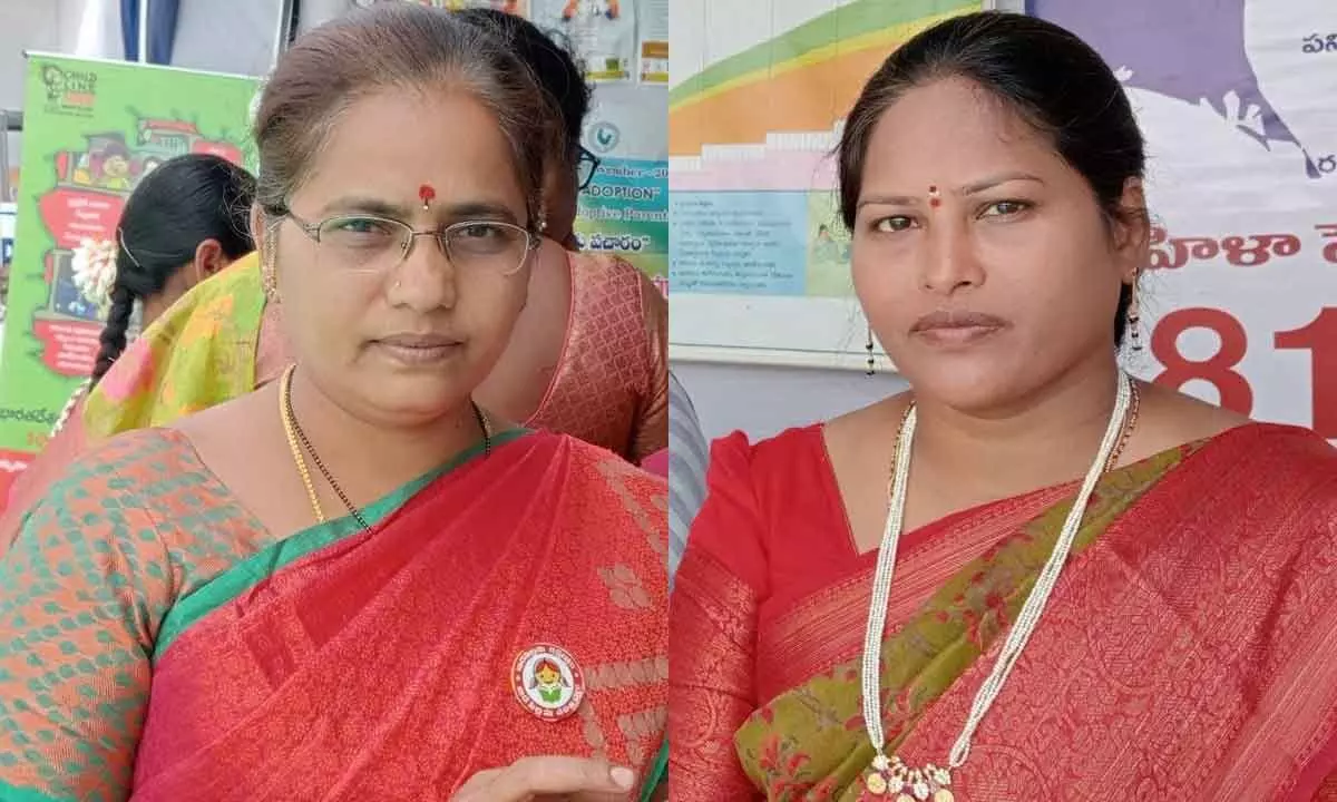 Damera Lakshmi, Administrater Sakhi centre (Left); M Sandhya Rani, legal counselor (Right)
