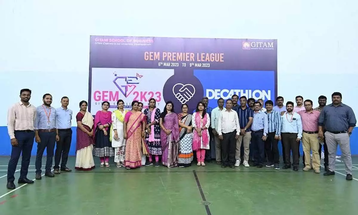 As part of the GEM-23, the institution’s Business School Dean Amith Bhadra inaugurates premier league sports meet in Visakhapatnam on Tuesday