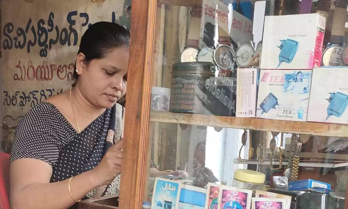 Sk Munni at his watch repair shop in Vijayawada