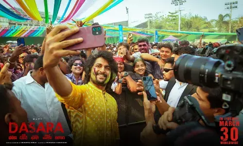 Nani and the team of Dasara movie attended a private Holi event in Mumbai!