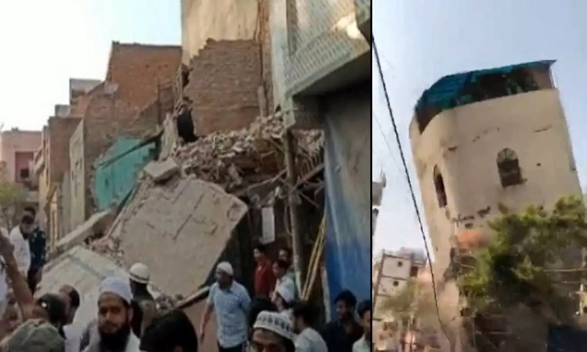 Abandoned building collapses in Delhis Bhajanpura, no casualties