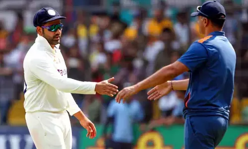 IND v AUS: Indias Rohit Sharma and Rahul Dravid (AP)