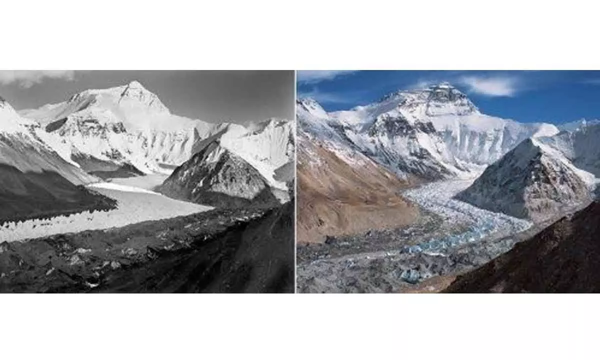 Climate change behind glacial retreat