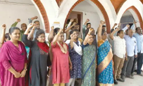 Employees stage protest in support of demands