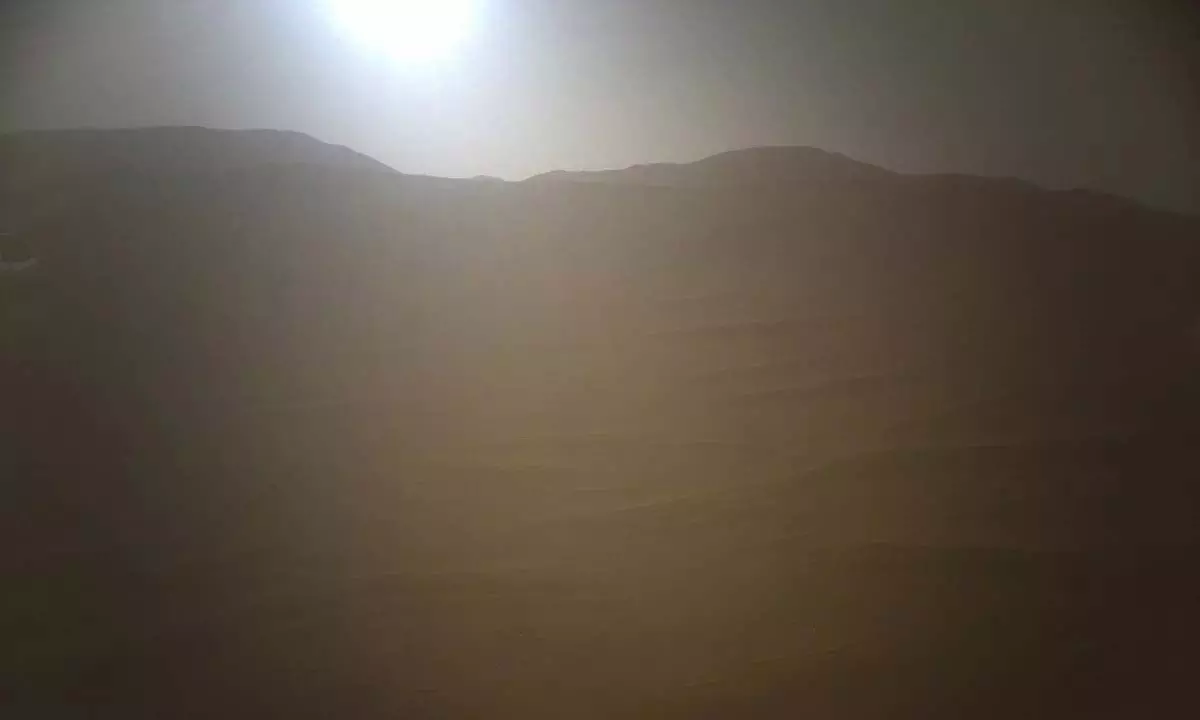 NASAs Ingenuity helicopter captures Martian sunset