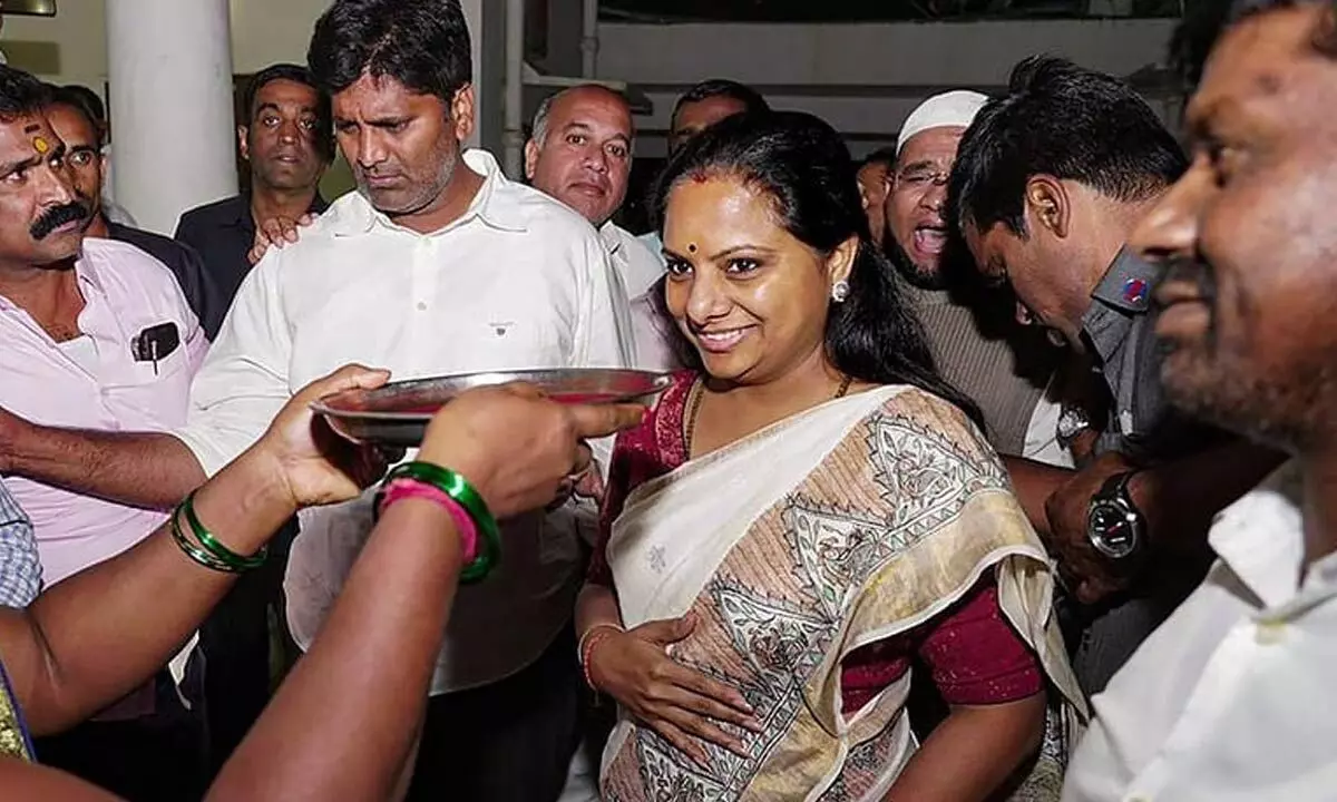 Delhi Liquor Scam case: After 9 hours of questioning by ED, Kavitha meets father KCR in Hyderabad