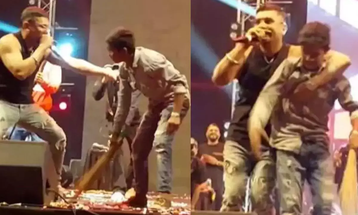 Watch The Trending Video Of Honey Singh Grooving With Helper During Jaipur Concert