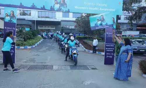 Women bikers rally for awareness on womens health