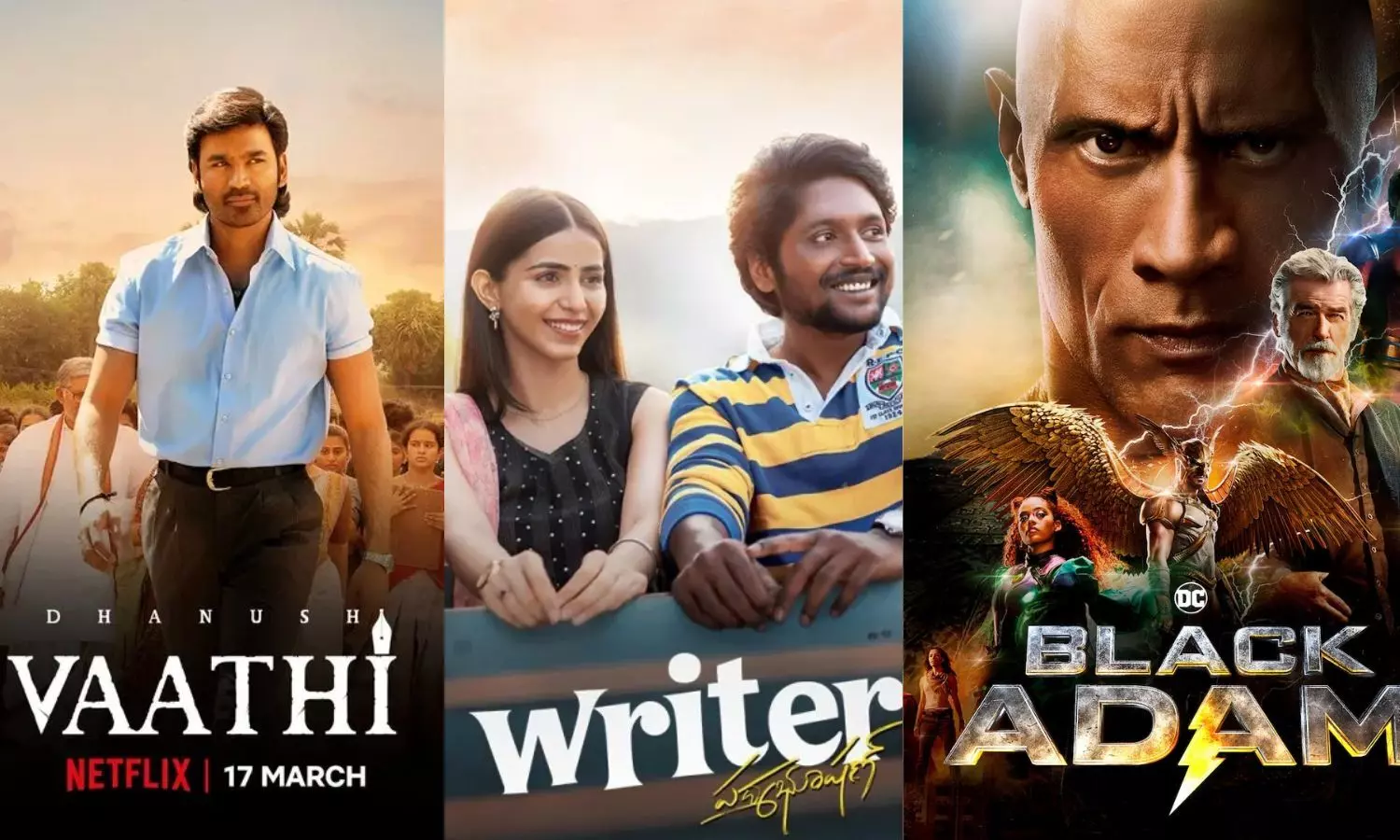 Check out list movies premiering this weekend: Vaathi to black adam