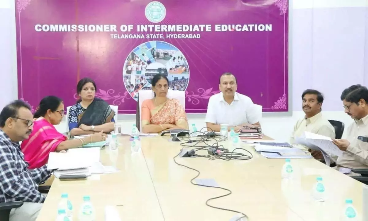 Education Minister Sabitha Indra Reddy conducts review meeting on Inter exams