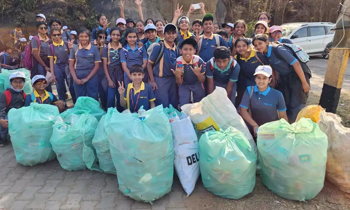 School students turn trekking adventure into an impactful waste collection drive