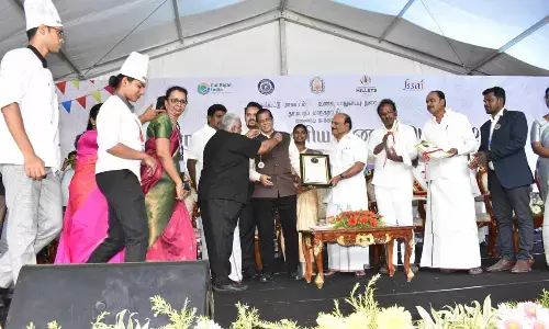 SRM Institute of Hotel Management students make 551 kg millet cake