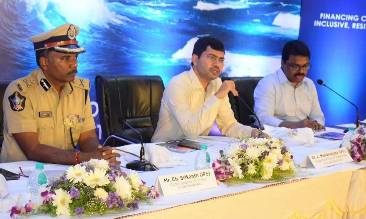 District Collector A Mallikarjuna addressing the media in Visakhapatnam on Tuesday