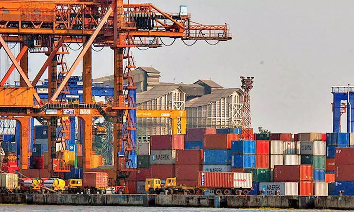 Exports fall 8.8%in Feb on demand slowdown