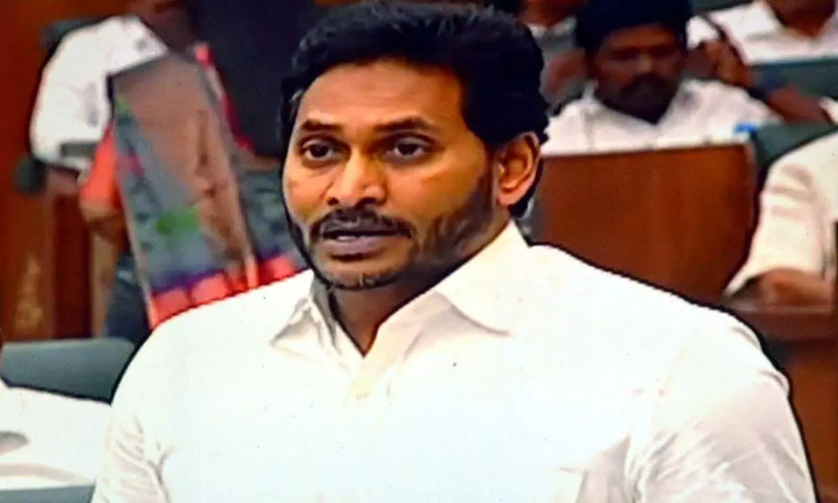 Chief Minister YS Jagan Mohan Reddy speaking in the Assembly on Wednesday