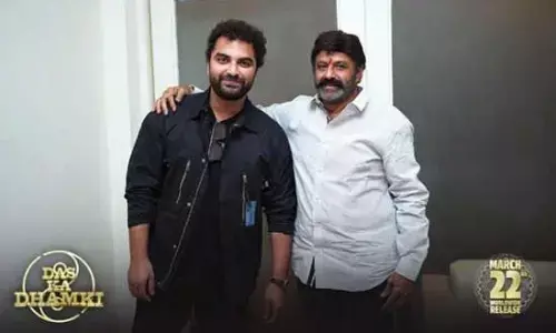 God of Masses Blesses Team of Dhamki