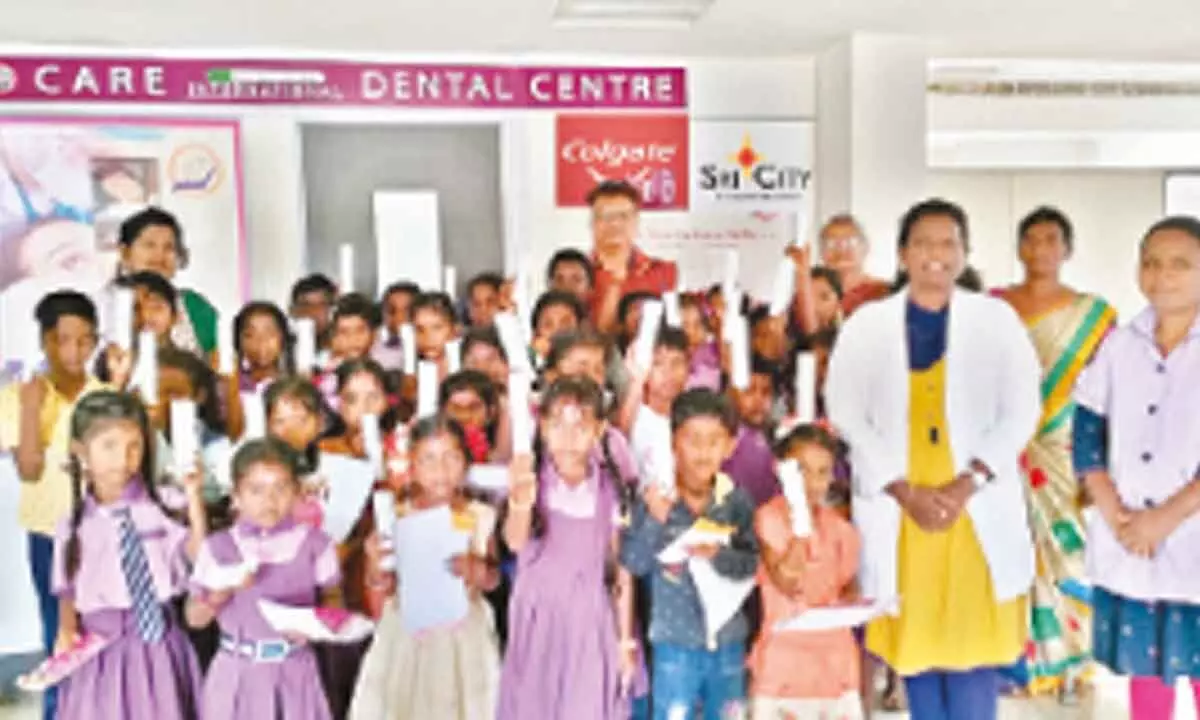 Dental screening camp held for children at Sri City
