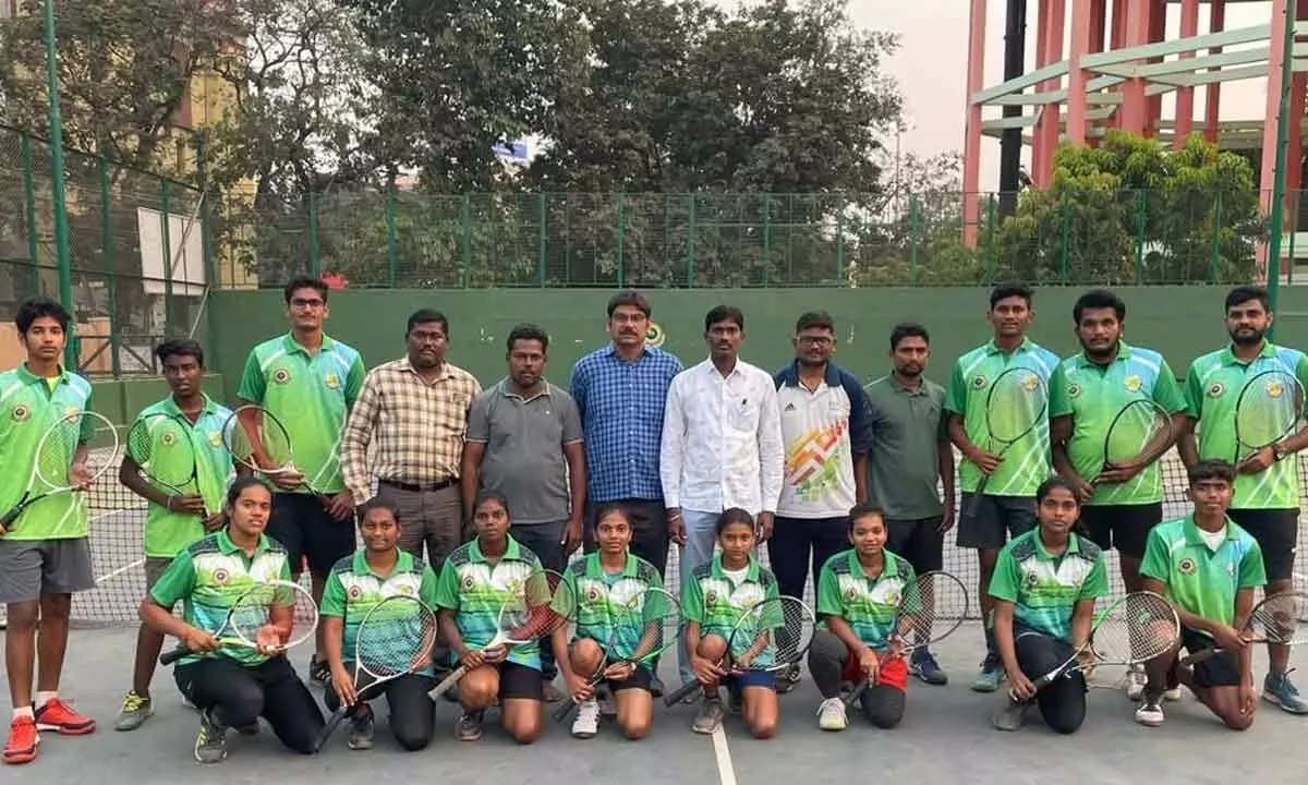 AP Soft Tennis teams leave for Odisha with high hopes