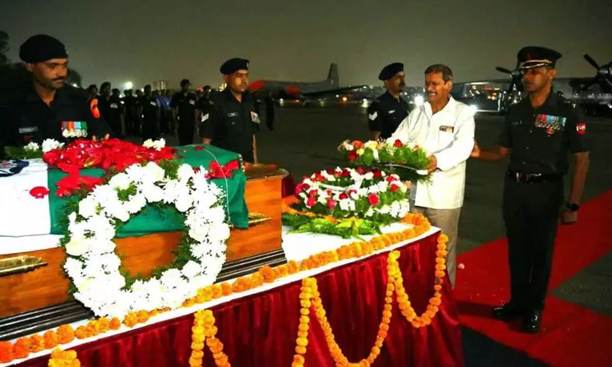Lt Col VVB Reddy’s mortal remains moved to his residence with full military honours