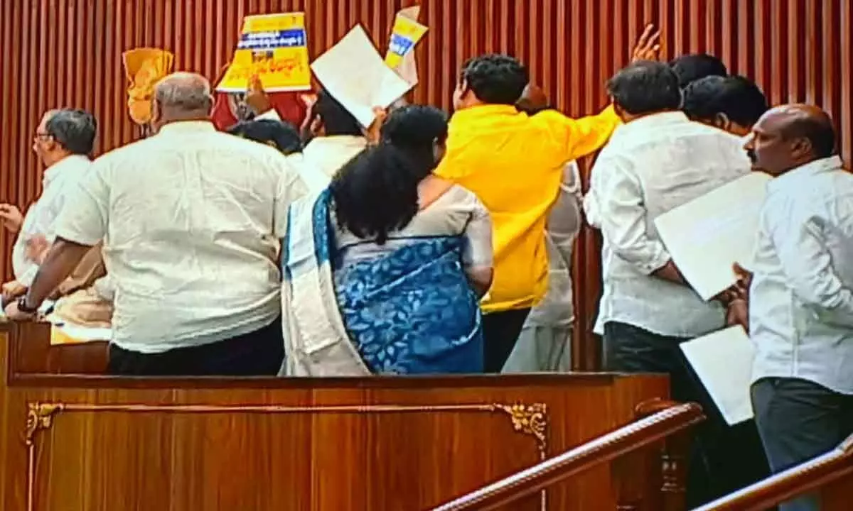 House witnesses chaos as TDP seeks info on CM tour