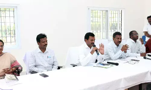 TTD JEO Veerabrhamam addressing Srivari Sevaks in Vontimitta on Sunday