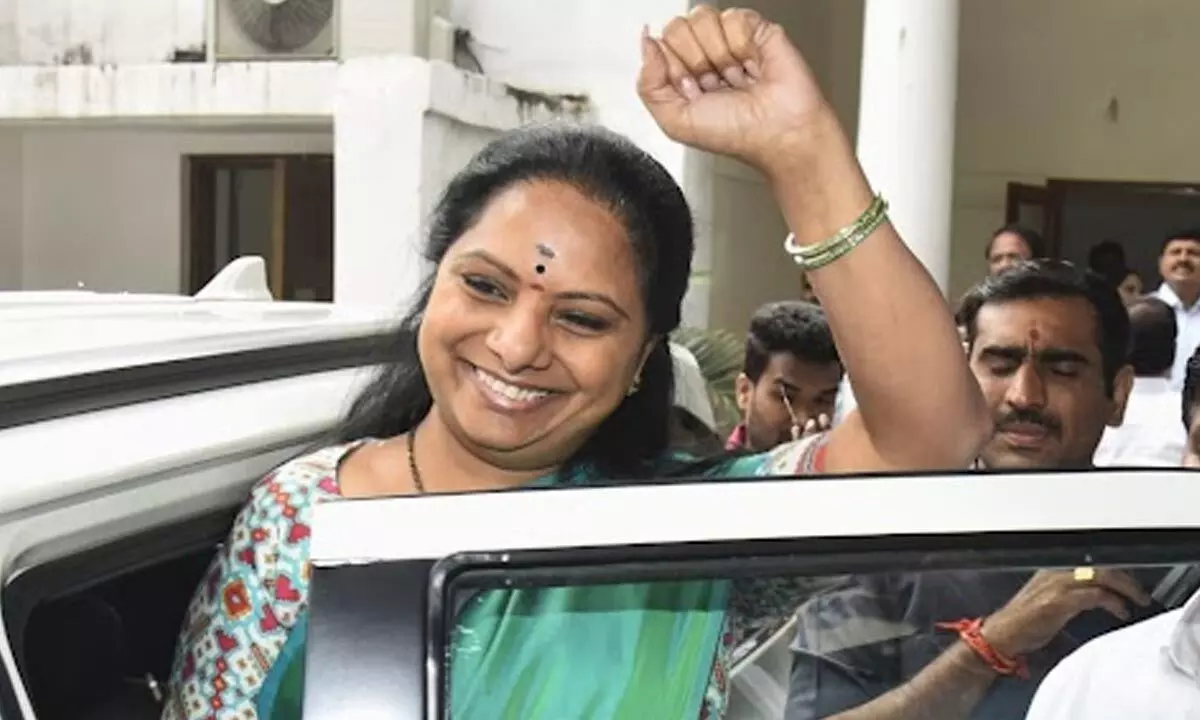 Delhi Liquor scam: Kavitha arrives at ED office, likely to be questioned with other accused