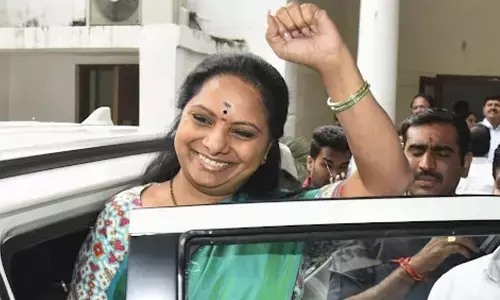 Delhi Liquor scam: Kavitha arrives at ED office, likely to be questioned with other accused