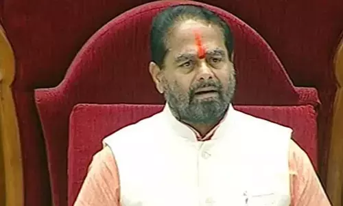 AP assembly speaker gives a ruling in the house over protests at podium