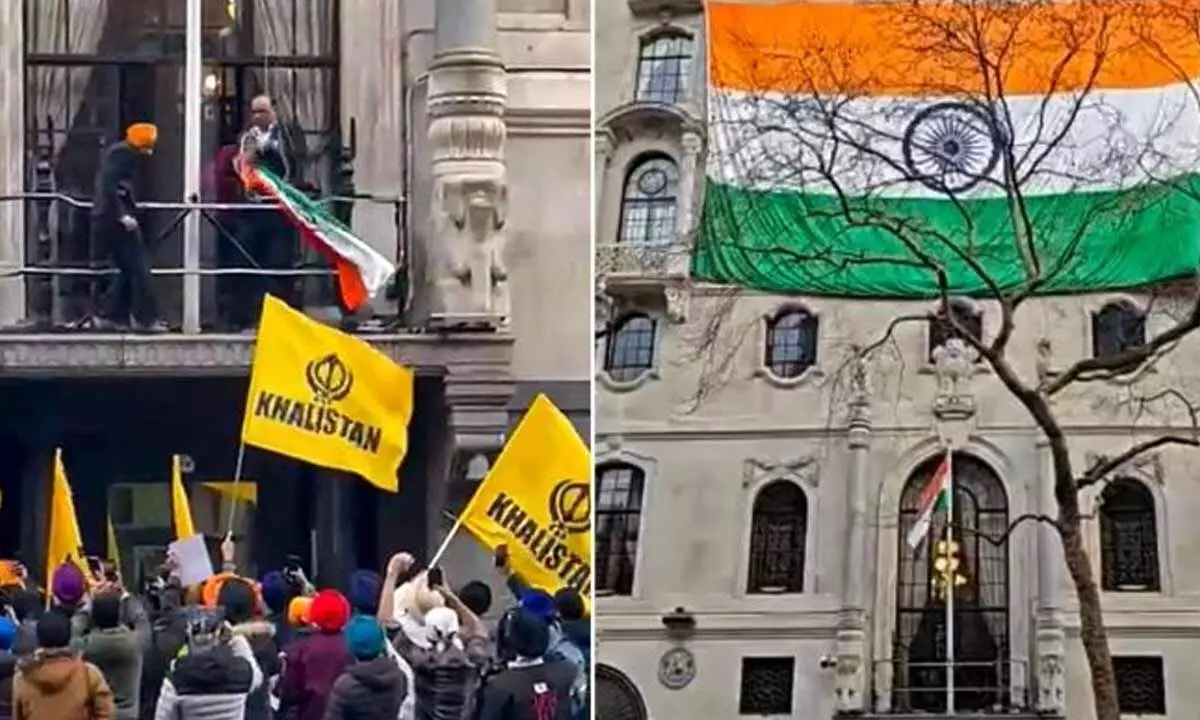 Pro-Khalistanis insult Indian flags at UK, US