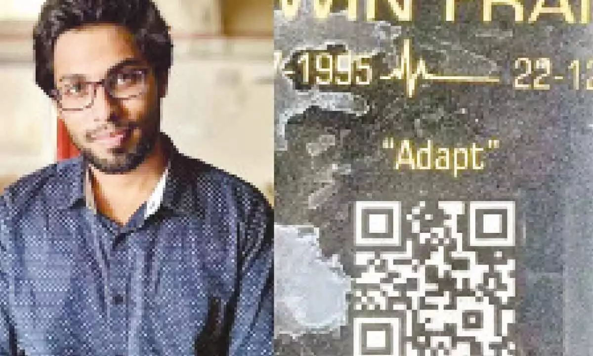 Doting parents place QR code on sons tomb to keep his memories alive