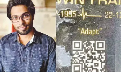 Doting parents place QR code on sons tomb to keep his memories alive
