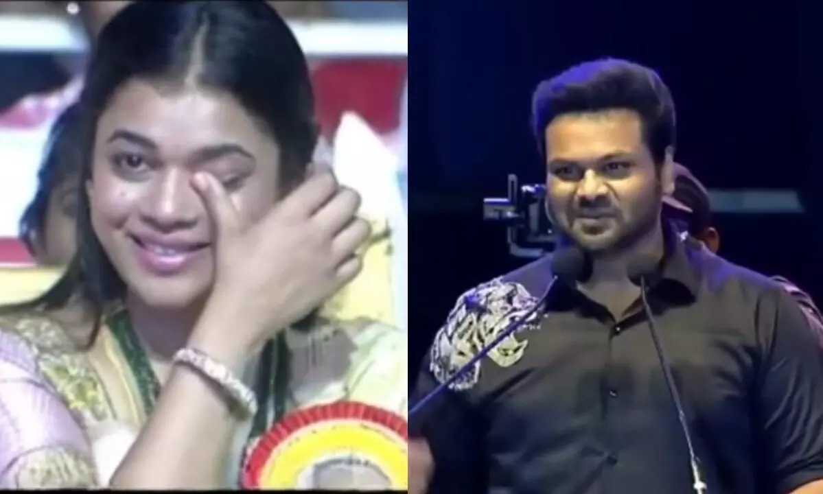 Manchu Manojs emotional speech leaves his wife, Bhuma Mounika Reddy, in tears.