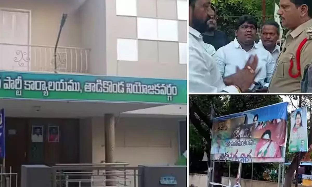 YCP workers attack MLA Sridevi’s residence in Guntur