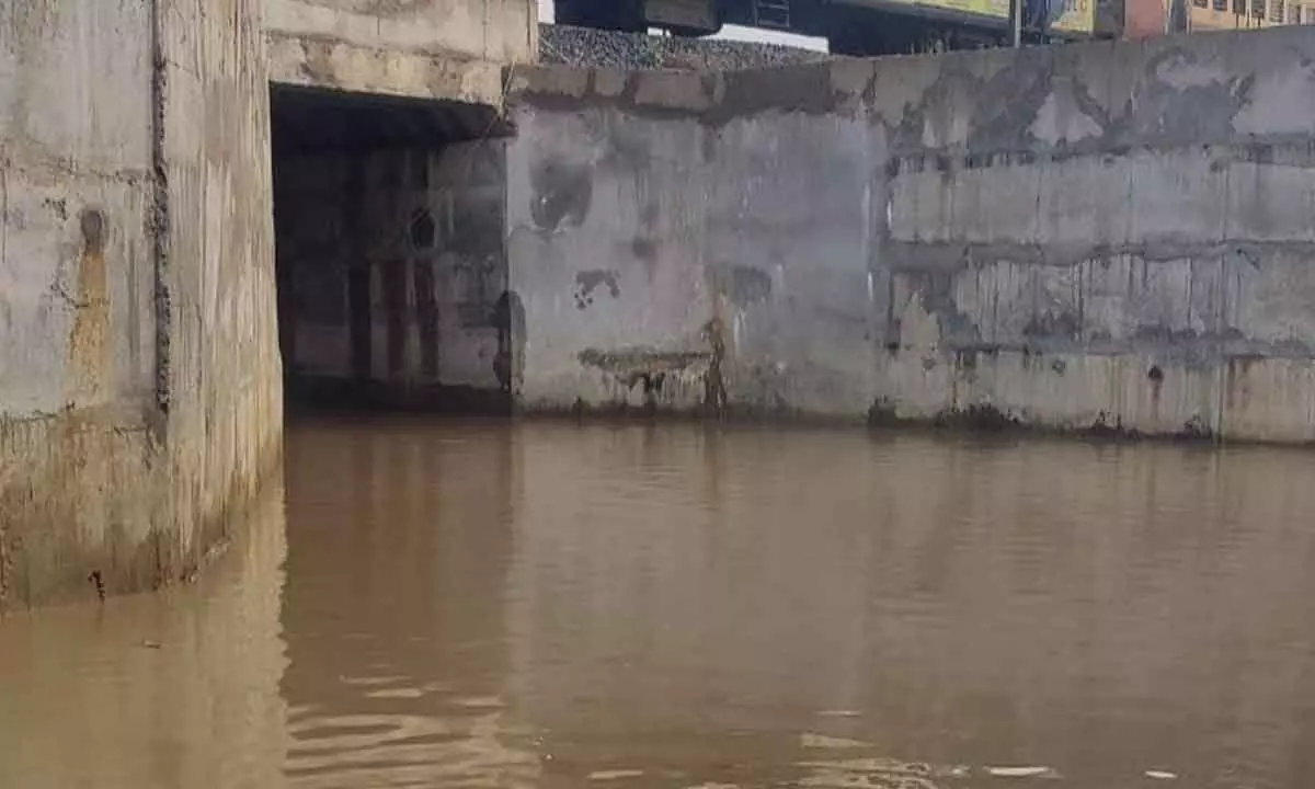 Rain water stagnated in subways causing problem to locals