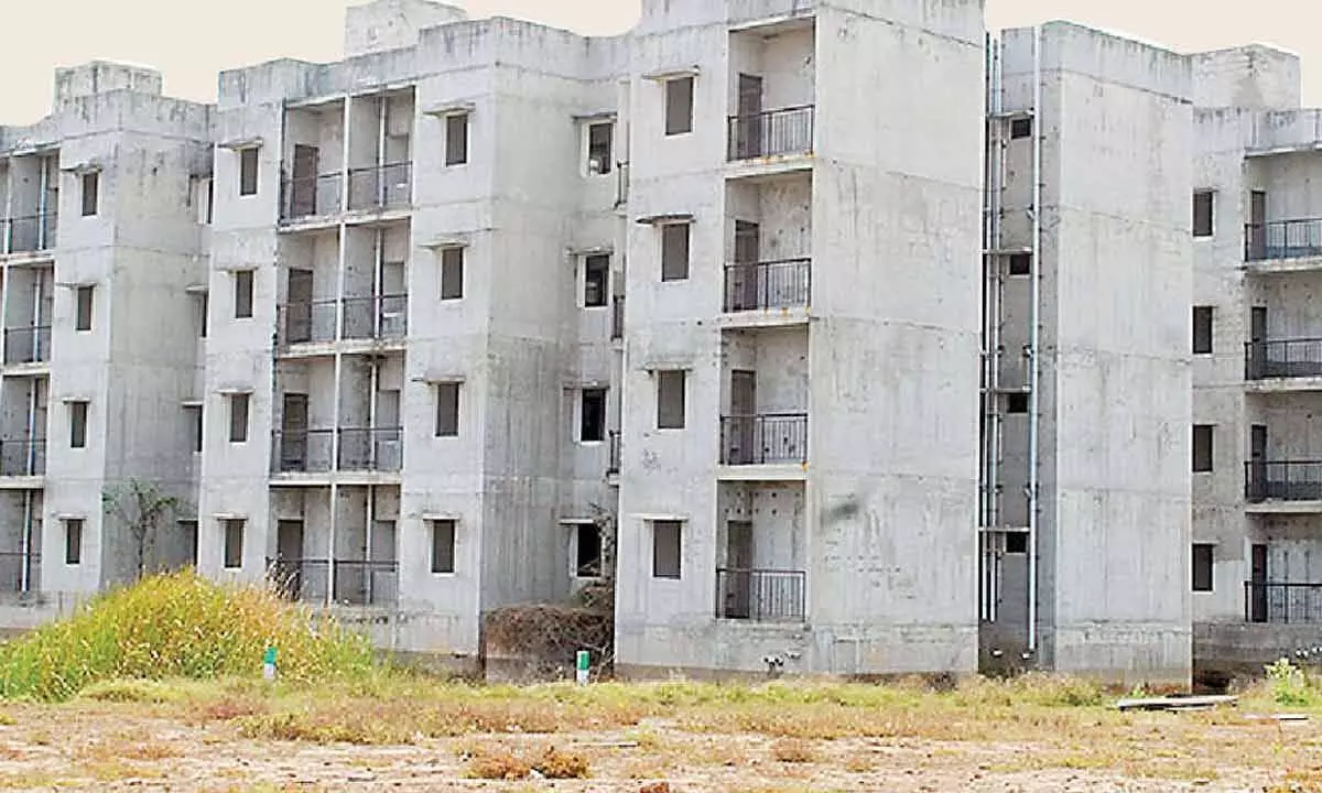 Housing project under construction by AP TIDCO in Ongole