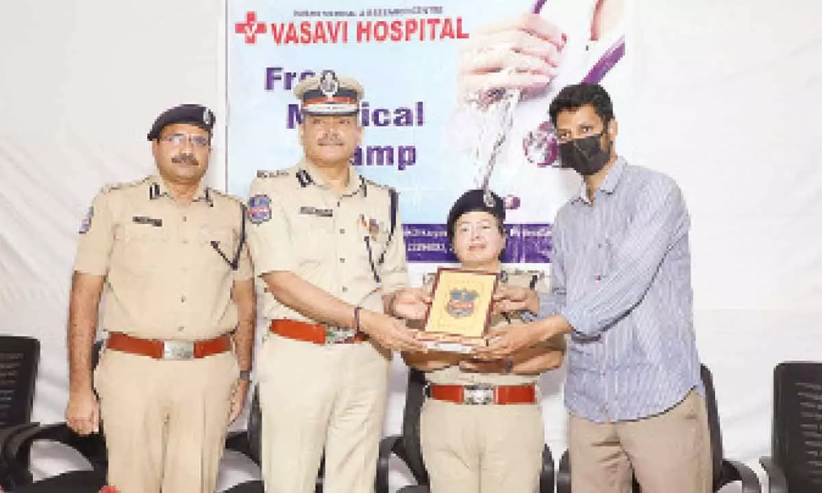 Hyderabad: DGP Anjani Kumar opens free medical camp at DGP office