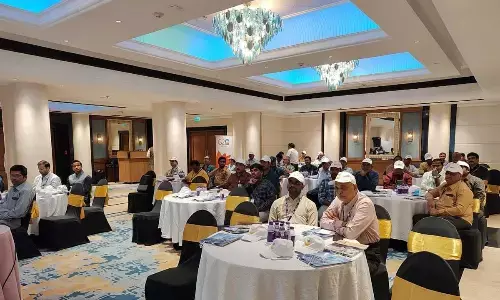 Participants at the seminar held as a part of Jan Bhagidhari in Visakhapatnam on Monday