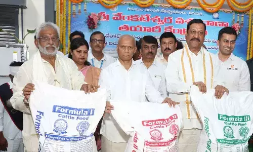 Tirupati: TTD Chairman inaugurates feed mixing plant, Agarbattis IInd unit
