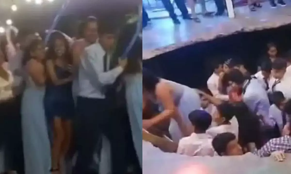 Watch The Trending Video Of A Dance Floor Collapsing During Graduation Party