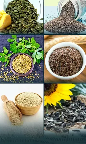 Six seeds for healthy hair growth and prevention of hair fall