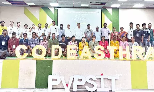 The winners of national level Hackathon at Institute Innovation Council of PVP Siddhartha Institute of Technology, Vijayawada