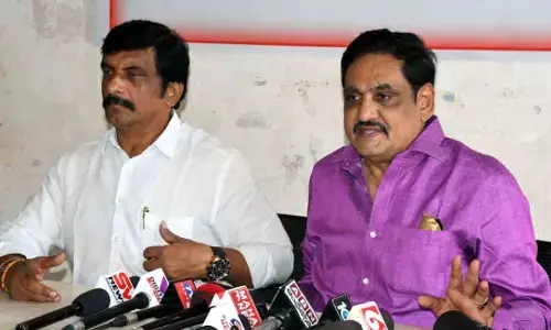 APOA secretary KP Rao addressing the media at IGMC stadium in Vijayawada on Friday	 Photo Ch Venkata Mastan