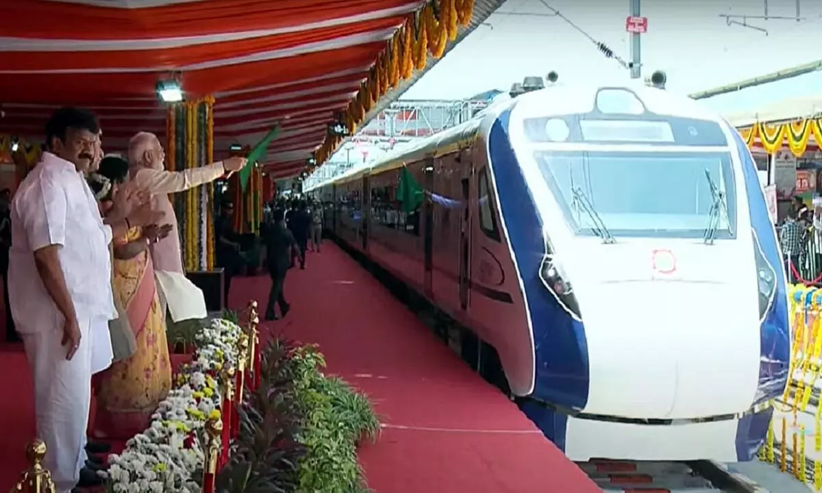 PM Modi flags of Vande Bharat Express between Secunderabad - Tirupati