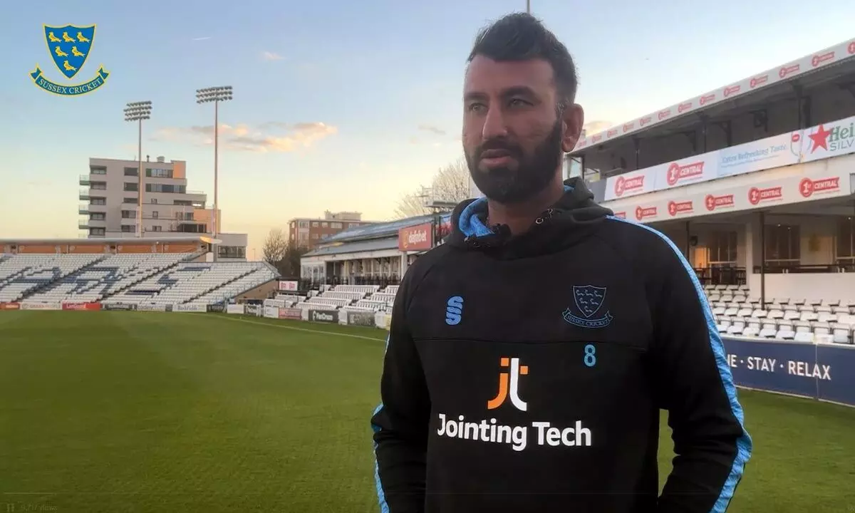 Cheteshwar Pujara is in his second season at Sussex