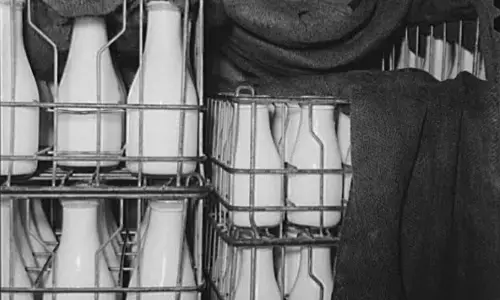 Glass milk bottles invented