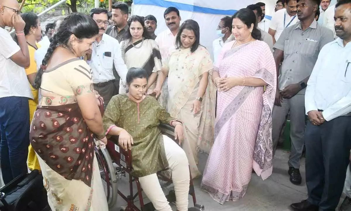 GHMC Mayor distributes assistive devices to specially-abled