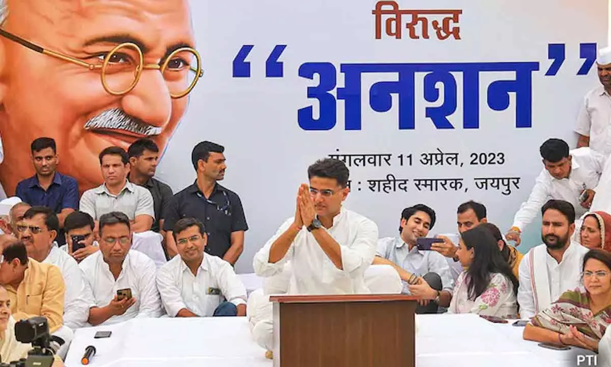 Defiant Sachin Pilot holds one-day fast