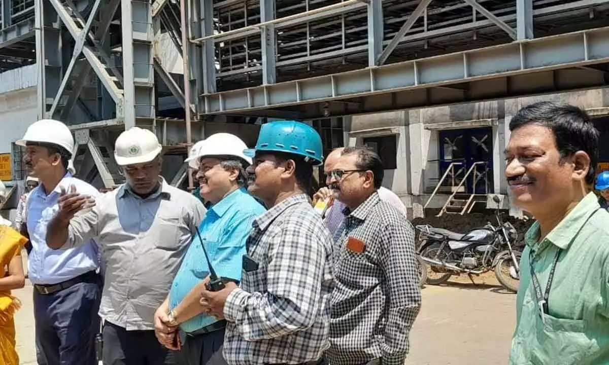 Officials from Singareni Collieries during their visit to RINL in Visakhapatnam