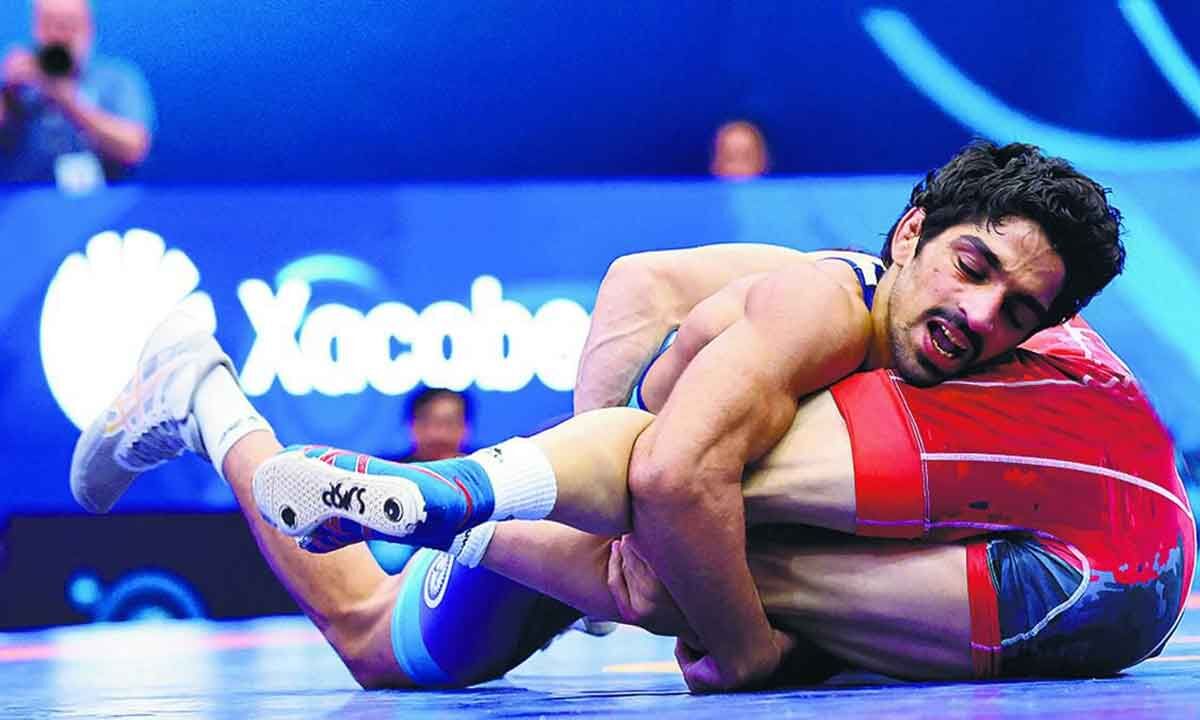 Wrestler Aman Sehrawat clinches gold at Asian C'ship