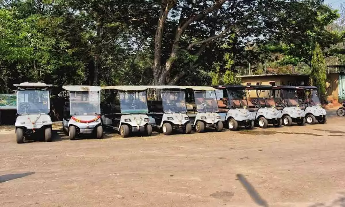 Visakhapatnam : Battery-operated vehicles at IGZP